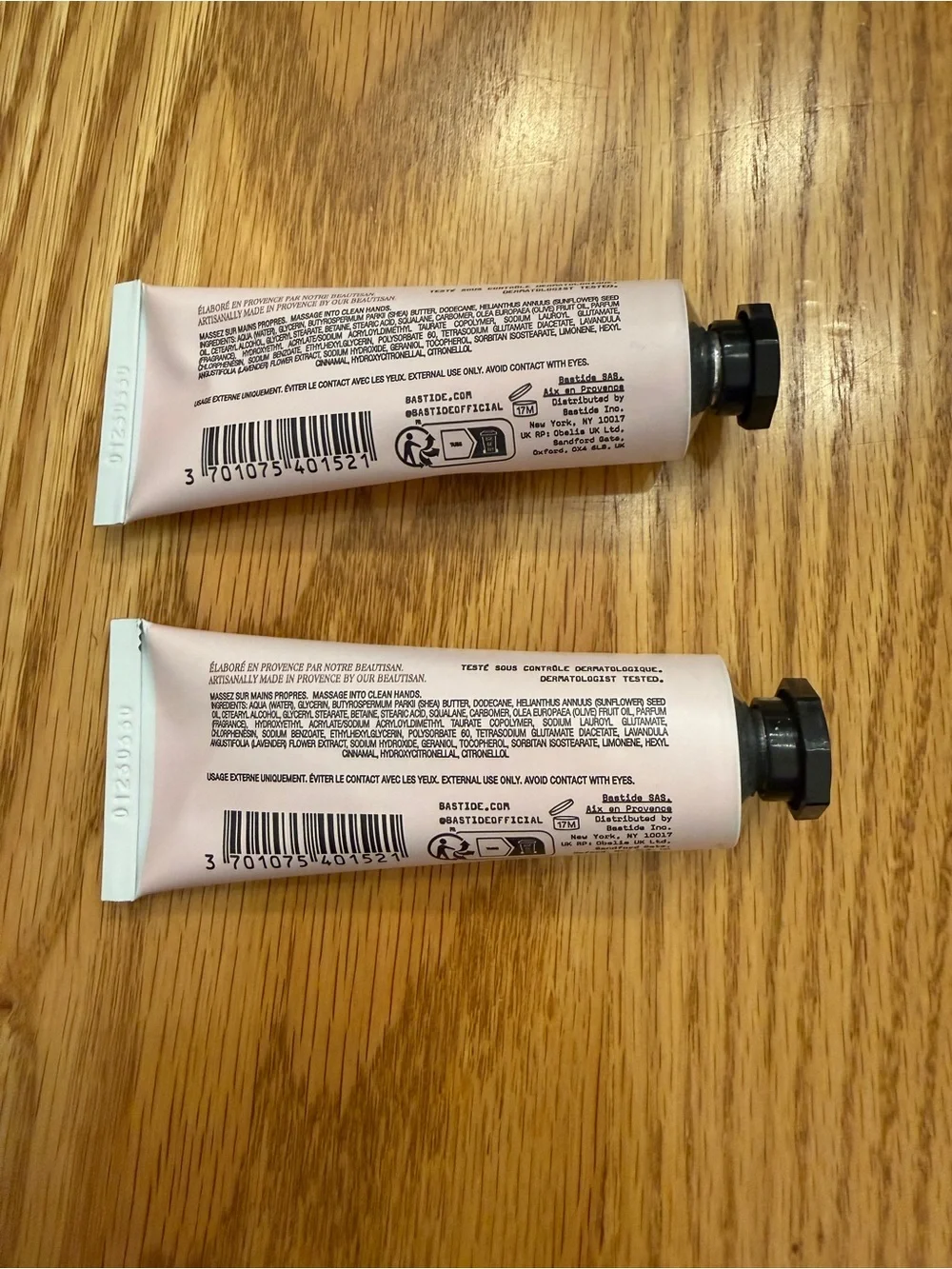 New Bastide Rose Olivier Hand Cream Lot of 2 Travel Size 1oz